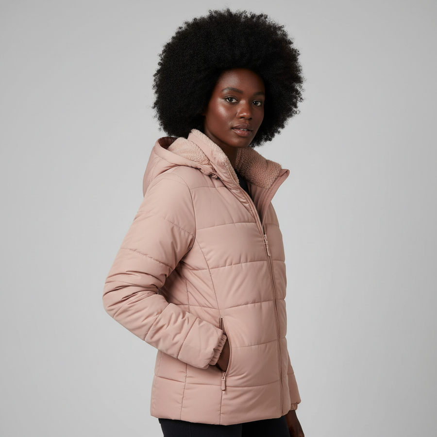 Jaqueta Blusa Feminina Puffer Forrada Impermeável Inverno - 4