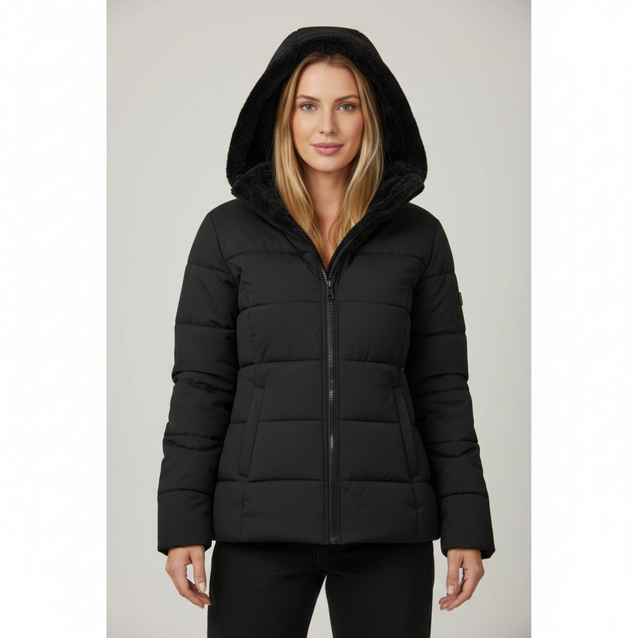 Jaqueta Blusa Feminina Puffer Forrada Impermeável Inverno - 3