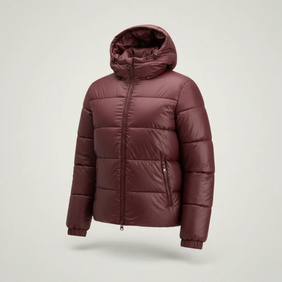 Jaqueta Puffer Bobojaco Nylon Impermeável com Bolso e Capuz removível - 5
